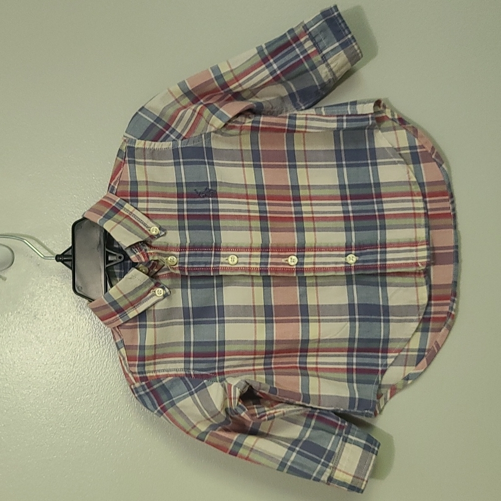 Ralph Lauren Long Sleeve Button Down Polo Dress Shirt Boys Size 9M